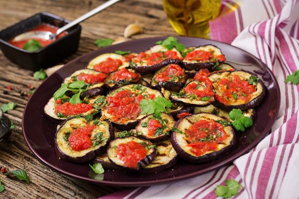 Aubergines façon pizzas