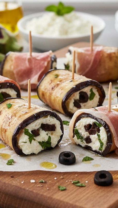 Roulés d’aubergines